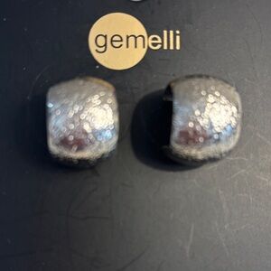 Silver Earrings Designer Gemelli New